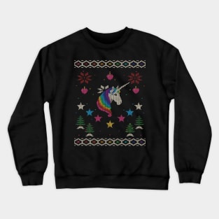 Ugly Unicorn Christmas Sweater Crewneck Sweatshirt